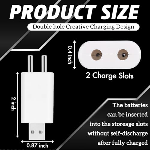 Copkim 8 Pcs Fishing Bobbers Battery Rechargeable and 2 Pcs Float Battery Charger Lighted up Night Bobber Batteries Night Fishing Accessories Tackles - color: White, style: Cr425,2 Hole
