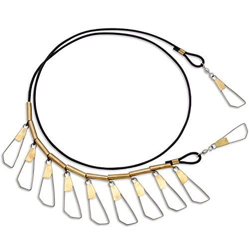 Rapala Metal Stringer Black/Brass | Secure Fish Retention, Corrosion-Resistant, Heavy-Duty Fish Keeper, Boat and Shore Fishing, Bass, Walleye, Pike, Catfish
