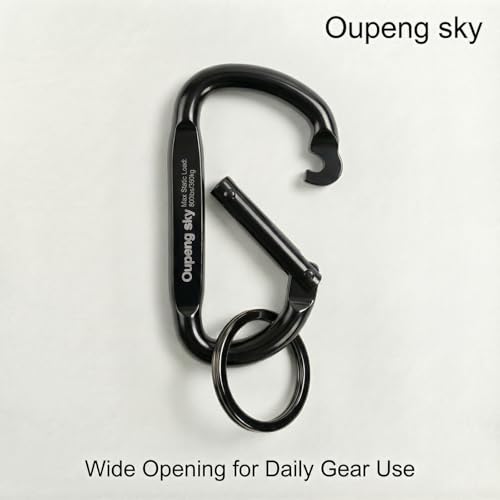 Carabiner Clip - Heavy Duty Carabiners 800lbs-13KN (2922 lbs) Carabeaner D Ring Shape,Key Chain Clip Hook,Keychain Clip,Multipurpose for Camping, Hiking,Backpacking or Other Outdoor Activities. - style: 24PCS 2.5 Inch(800 lbs)