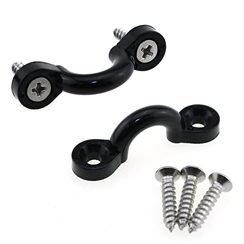2pcs 12 Inches Elastic Rope Bungee Cord Rod Strap Holder Deck Mount Connector Mount Rod Strap for Kayak