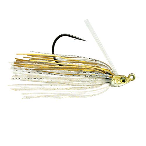 6th Sense – Divine Swim Jig – Bass Fishing – Dock Skipping Swim Jig – Keel-Weighted Belly – Cover Deflecting Design - color: Gizzard Flash, size: 3/8oz.