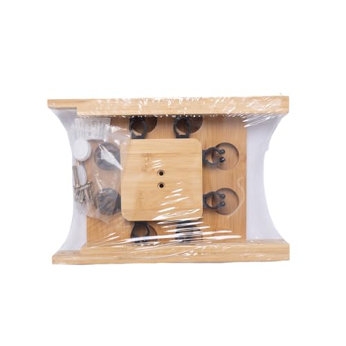 Fishing Pole Rod Racks—Floor Stand Bamboo Fishing Gear Equipment Storage Organizer, Easy Installation - Square rods holder - style: holds up 8 rods