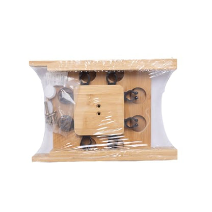 Fishing Pole Rod Racks—Floor Stand Bamboo Fishing Gear Equipment Storage Organizer, Easy Installation - Square rods holder - style: holds up 8 rods