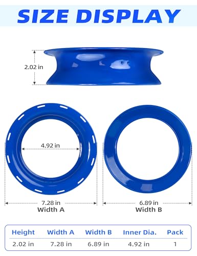 BLUEWING Fishing Yoyo Spool Cuban Hand Reel Yo-yo Spooler for Line and Leader Storage Fishing Coiling Plate - color: Blue 7in