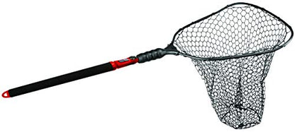 EGO S2 Slider Fishing Net Handle | Adjustable Extension Handle, Minimal Water Drag Design, Ergonomic Foam Grip for Landing Nets - size: 29" to 60" Handle, 22” x 23” Hoop, style: Lightweight Non-tangle Deep Rubber Mesh