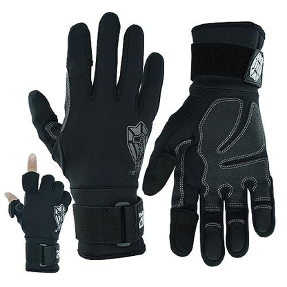 Seibertron S.P.S.G-2 UPF100+ Sun/UV Protection Fishing Adult & Youth Glove - color: Winter-Black, size: XL Adult