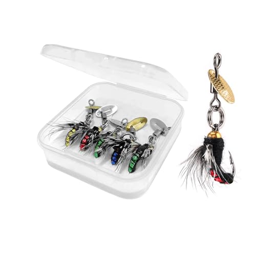 Fly Fishing Lures Kit Fishing Fly,Fly Fishing Kit Fly Fishing Lures,Handmade Lures Assortment Kit Artificial Bait Hooks for Bass Trout Salmon Fishing,Suitable for Freshwater and Saltwater - size: Bionic Poisonous Fly (Revised Version)