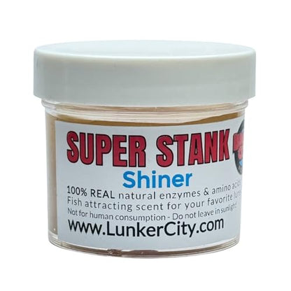 Lunker City Fishing Super Stank Fish Attractant Scent Squid Shiner Crawfish 100% Real Organic Bait Waterproof Gel in Jar for Bass Lures and Jigs - style: Shiner