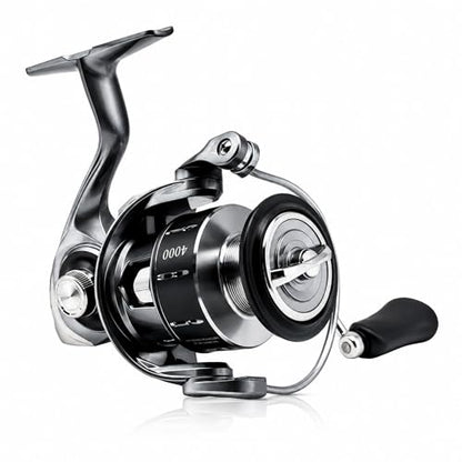3000 Spinning Reel, 5.2:1 Gear Ratio, CNC Aluminum Spool, 5+1 BB | Lightweight Spinning Reel with 5.2 to 1 Gear Ratio 5 Plus 1 Bearings CNC Aluminum Spool and Reversible Screw In Handle