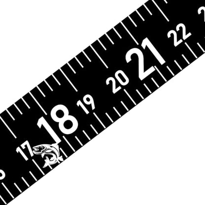 51 Inch Fishing Ruler for Boat Waterproof Fishing Measuring Tape Black Self Adhesive Reflective Boat Ruler Sticker Glow Tape in The Dark - color: Black
