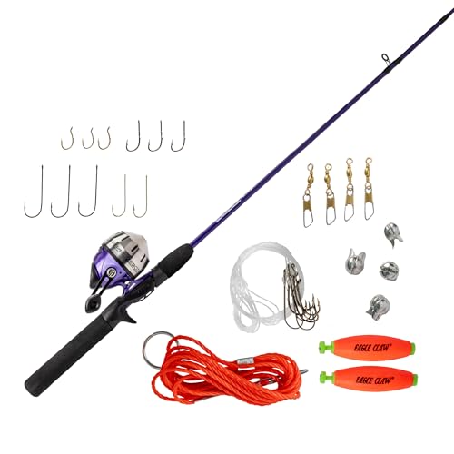 Zebco Zebco 202 Spincast Reel and Fishing Rod Combo, Pre-Spooled with 10-Pound Cajun Line, Includes Tackle Kit - color: Pink