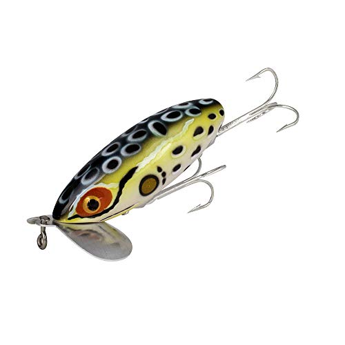 Arbogast Jitterbug Topwater Bass Fishing Lure - Excellent for Night Fishing - color: Cricket Frog, size: 2 1/2" 3/8 oz