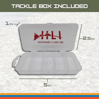 Hipster Pro Pack Rooster Tail Fishing Lures - Proven Inline Spinner Baits, Premium Trout Spinners for Trout and Salmon River Fishing, 100% USA Made by Hofmann's Lures - color: The Crushed Guppy