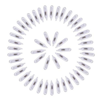YYST 50 Worm Jig Fishing Lure Glass Rattles Insert Tube Rattles Shake Attract Fly Tie Tying (50 Pcs, 4mm * 16mm)
