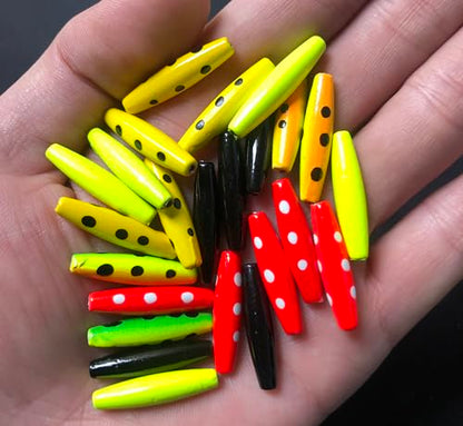 Pack of 25 Fishing Lure Making Supplies Material Spinner Body Kit Sinker Fishing Weight 1/8oz