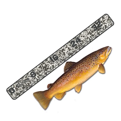 USATuff SeaDek EVA Foam Fish Measuring Ruler for Boat, Fishing, Kayak | Adhesive Backing Peel & Stick - 36" SnowCamo-Darkgray - color: SnowCamo -Darkgray, style: 36 inch
