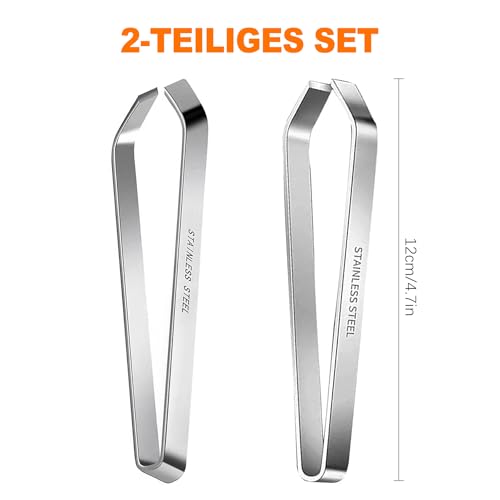 CoguZed Professional Fish Bone Tweezers and Pliers Set, Stainless Steel Flat and Slant Tweezers, Pin Bone Remover for Salmon, Trout, Catfish, Precision Deboning Tool for Kitchen