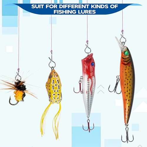 Quick Fly Fishing Snaps, 150pcs No Knot Stainless Steel Snaps Fast Change Connect Clips Lure Connector Tackle for Flies Hooks Jigs Lures - size: S#-150pcs