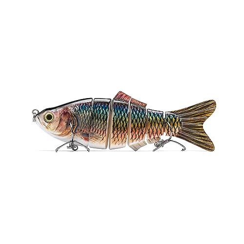 Large Multi Jointed Fishing Lures Bait,Big Giant Fishing Bass Lures,Crankbaits Swimbaits with Treble Hook - color: A3-7.87",4oz