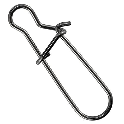Dr.Fish 100 Pack Duo Lock Fishing Snaps Stainless Steel 26-220LB Lure Snaps Freshwater Saltwater Quick Change Speed Fishing Line Weights Clips - size: #2-55LB-100 Pack