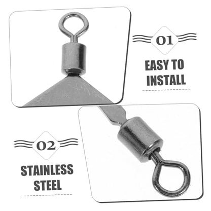 LIOOBO Sea Fishing Three-Prong Swivel Fishing Rigs Fishing Gear Bulk for Bass Cast Saltwater Tackle Connector - size: 6.30X4.00X0.20CM