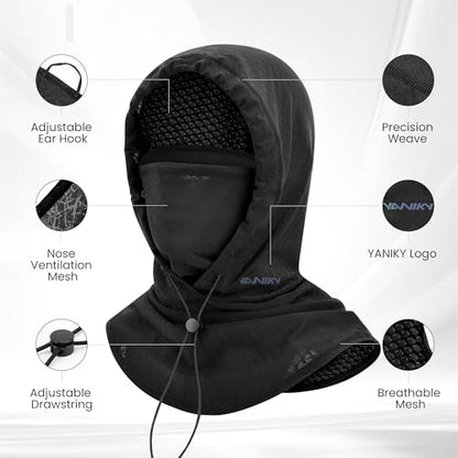 YANIKY Summer Cooling Balaclava with Breathable Holes, Sun UV Protection Face Mask for Running, Cycling, Fishing, Men & Women - color: Houndstooth Black & Camo White