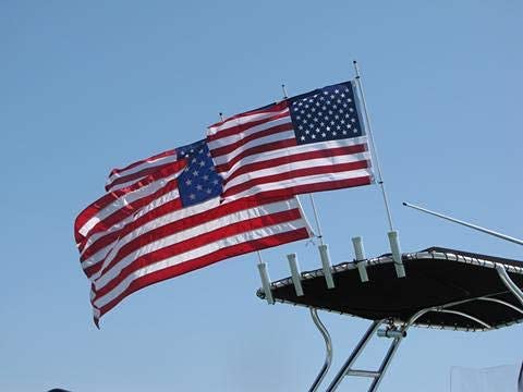 The Original Rod Holder Boat Flag Pole - No Flag (6 Foot) - size: 6 Foot
