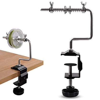 Fishing Line Spooler Portable Fishing Reel Spooler Adjustable Stable Fishing Line Winder Spooler Machine with Clamp Suction Cup Base Spooling Station System for Spinning Casting Reels - color: Style A-With Clamp