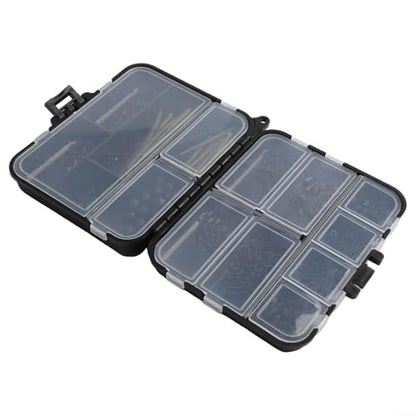 Carp Fishing Tackle Set,301PCS Terminal Gear with Hooks Swivels Clips,Stainless Steel Rig Components for Freshwater Saltwater,Portable Box 11.5x9x3cm