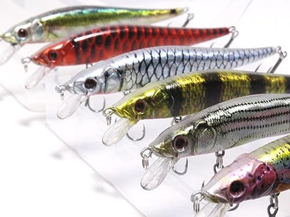 Minnow Crankbait for Bass Fishing Bass Lure Jerkbait Fishing Lures and Tackle Box - color: HM262SKB2