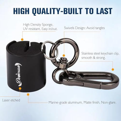 Dovesun Creek Rod Clips Wearable Fishing Rod Holder Clip Fly Fishing Pole Accessories 1PCS & 2PCS - color: Cylindrical-Black-2PCS