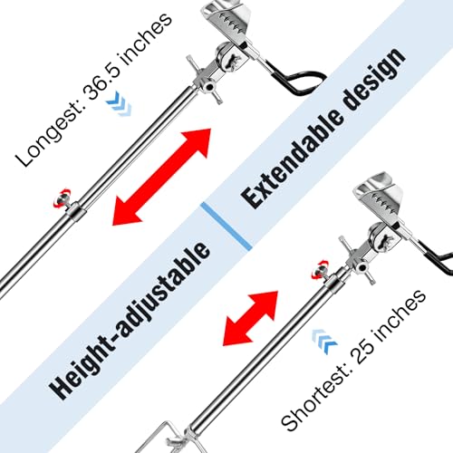 2 Pack Fishing Rod Holder for Bank Fishing, 360 Rotation Multifunctional Stainless Steel Fishing Rod Holder for Ground，Suitable for Shore Fishing scenarios