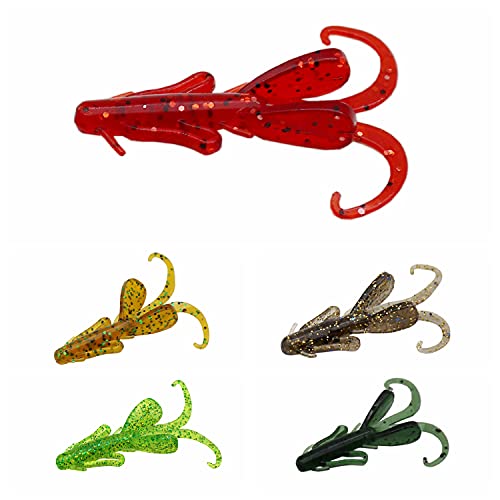 Soft Plastic Crawfish Bait Fishing Lure for Crappie, Bass, Bluegill, White Perch, Sunfish, Speckled Trout All Panfish Softlure Artificial Crayfish Lures Bait Drop Shot Rig Lure Slow Sinking - color: 5cm/1.8g - 50pcs
