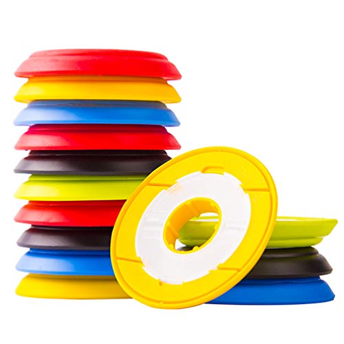 Teensery 10 Pcs Silicone Fishing Line Storage Holders Fishing Snell Rigs Gear Spool Tenkara Line Keeper, Random Color
