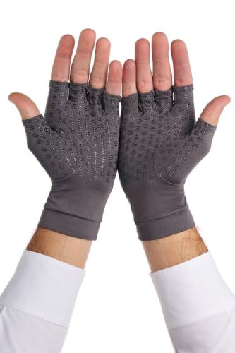 Coolibar Fingerless UV Sun Gloves - UPF 50+ Sun Protection - Ouray - color: Charcoal, size: X-Large