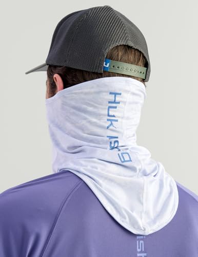 HUK Men's Pursuit Neck Gaiter, Face Protection With Upf 30+ Sun Protection - color: Mossy Oak Stormwater Bonefish