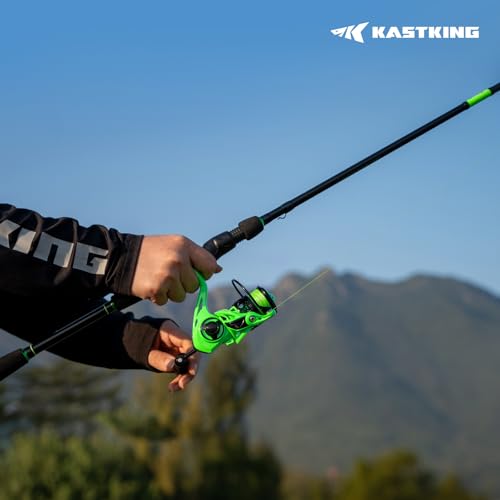 KastKing Zephyr Dual Tip Fishing Rod, Lightweight KastFlex IM6 Graphite Spinning & Casting Rod with Zirconium Oxide Ring Guides, Hook Keeper, EVA Grip, PTS Power Transition System - size: 7'-ML/M-Fast(2 Pcs+ Extra Tip), style: Spinning