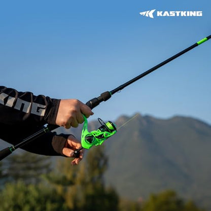 KastKing Zephyr Dual Tip Fishing Rod, Lightweight KastFlex IM6 Graphite Spinning & Casting Rod with Zirconium Oxide Ring Guides, Hook Keeper, EVA Grip, PTS Power Transition System - size: 6'8"-M/MH-Fast(2 Pcs+ Extra Tip), style: Spinning