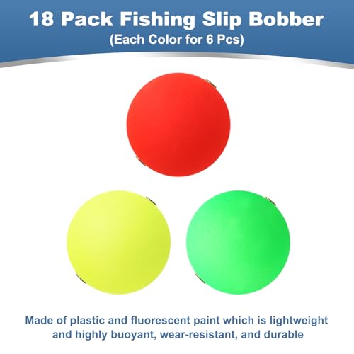 PATIKIL Fishing Bobbers Floats, Fishing Rig Float Round Slip Responsive Pompano Floats Buoy Rig Stoppers - size: 1.4 Inch