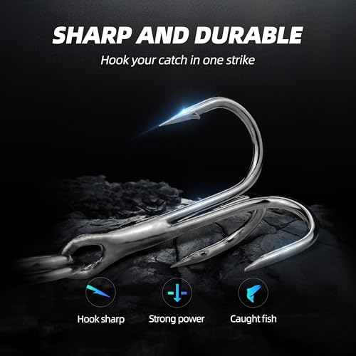 Fishing Rig with Weighted Jig Head and Treble Hook – Screw Lock Bait Keeper for Soft Lures, 3PCS Pack for Saltwater and Freshwater Fishing - size: 3/8oz, style: Single