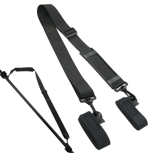 Cosmos Fishing Rods Carrier Strap - Adjustable Sling Shoulder Fishing Poles Strap Holder for Fly-Fishing, Casting Rod & Spinning Rod, Black