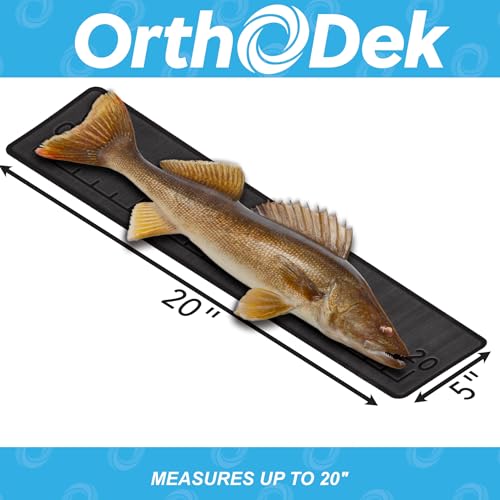 20" EVA Foam Fish Ruler with Peel & Stick Backing for Boats, Kayaks, Coolers, or Personal watercraft, Easy to Read 6mm Thick, Milled Fish Measuring Board (Charcoal) - color: Charcoal