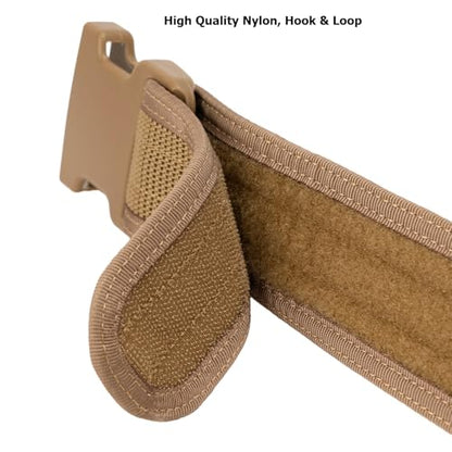 Security EMS EMT Firefighters Work Belt 2" Wide Camping Hiking Utility Tool Belt Airsoft Paintball Gear Holster Belt - color: Brown(2 Inch Width), size: Medium