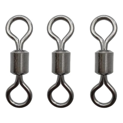 Atibin Heavy Strength Fishing Swivels Stainless High Duty Swivel Fishing Lure Steel Saltwater Barrel Swivels Rolling Black Nickel - size: Size4/0 (297lb) 25 pcs