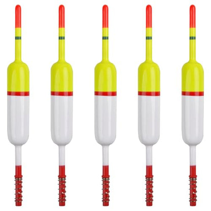 SILANON Slip Bobbers Fishing Floats and Bobbers Balsa Wood Slip Bobbers Floats Spring Bobbers for Crappie Catfish Trout Panfish Walleyes Fishing Bobbers 10pcs - color: 2.36in X 0.67in X 5.63in - 5pcs