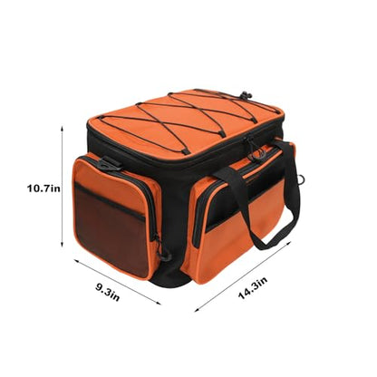 Fishing Tackle Bags,Fishing Bags for Saltwater or Freshwater Fishing,Tackle Box Bag with Padded Shoulder Strap(Not Included Tackle Box Trays)