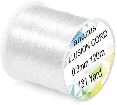 Anezus Fishing Wire for Hanging, Clear Fishing Line Invisible String Strong Monofilament Line for Hanging Decorations and Crafts - style: 0.3mm, 15lb