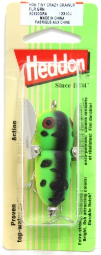 Heddon Crazy Crawler Wild-Action Topwater Fishing Lure - color: Fluorescent Green Crawdad, size: Tiny Crazy Crawler (1/4 oz)
