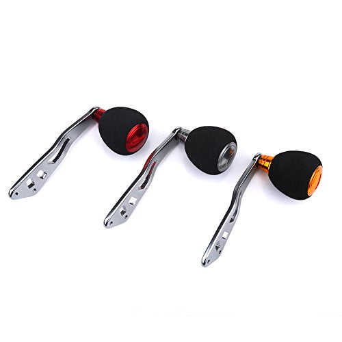 Fishing Reel Power Handle Knob Reel Replacement Parts, Aluminum Alloy Fishing Reel Rocker Knobs Fishing Reel Handle for Baitcasting Spinning Tackle Tools - color: Red
