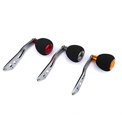 Fishing Reel Power Handle Knob Reel Replacement Parts, Aluminum Alloy Fishing Reel Rocker Knobs Fishing Reel Handle for Baitcasting Spinning Tackle Tools - color: Red